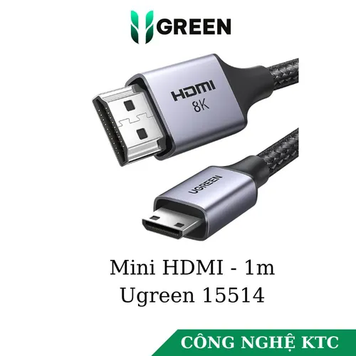 Cáp Mini HDMI to HDMI dài 1m hỗ trợ 8K Ugreen 15514