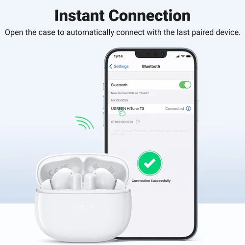 Tai nghe Bluetooth TWS WS100 HiTune T3 Ugreen 90206