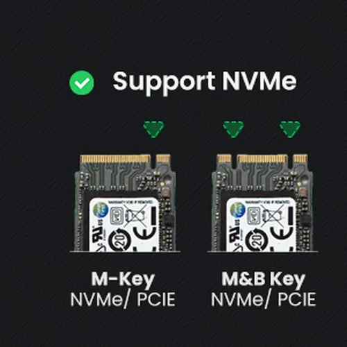 Thiết bị ổ cứng SSD M.2 M-Key NVME/PCIE USB 3.1 GEN2 Ugreen 70532