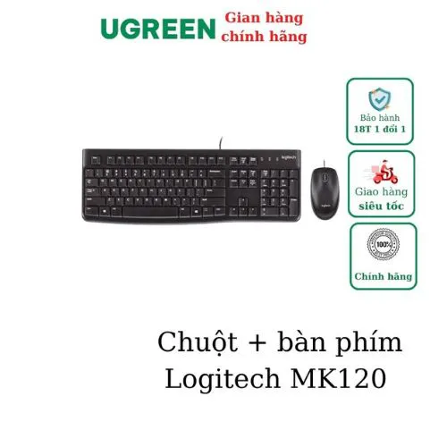 BỘ ĐÔI CHUỘT VÀ BÀN PHÍM CÓ DÂY LOGITECH MK120