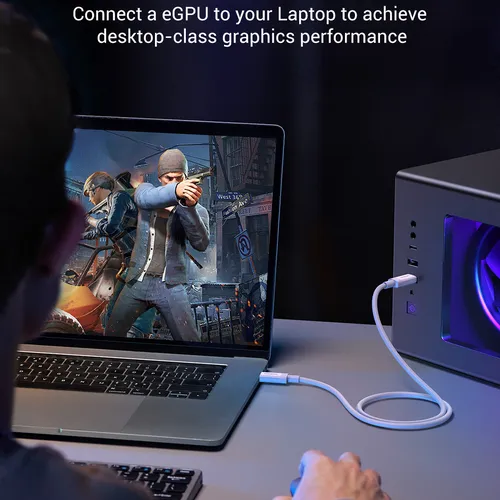 Cáp USB-C 4 Gen 3 dài 0.8m hỗ trợ 8k + PD100w + truyền data 40Gbps Ugreen 40113