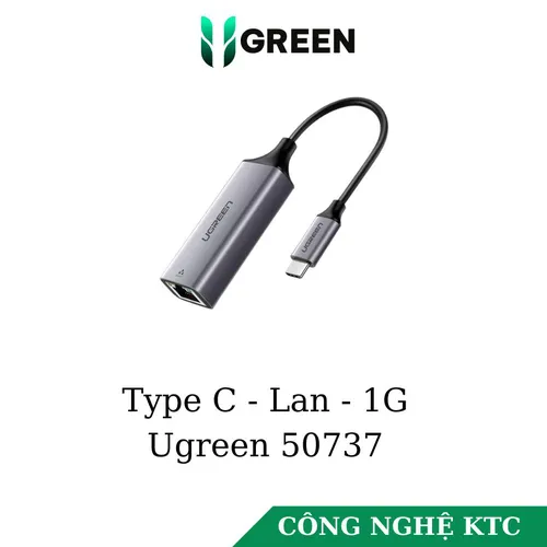 Cáp chuyển USB Type C sang LAN 1Gbps Ugreen 50737