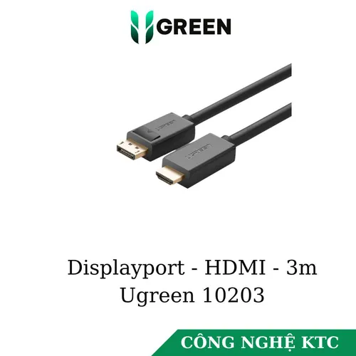 Cáp Displayport to HDMI 3M Ugreen 10203