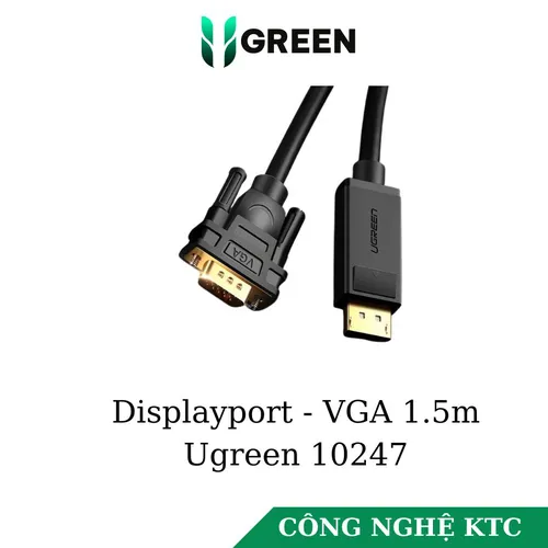 Cáp chuyển Displayport to VGA dài 1.5m Ugreen 10247