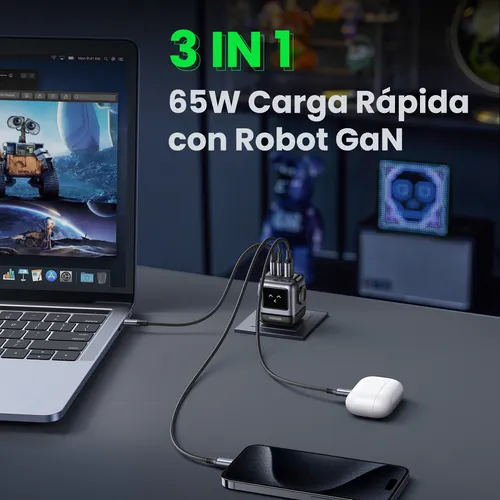 Củ sạc nhanh Robot GaN Nexode RG 65W Ugreen 15570