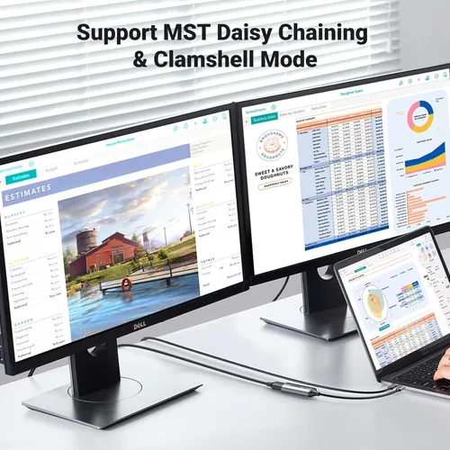 Cáp chuyển USB-C sang Displayport 1.4 hỗ trợ 8K@60HZ dài 10cm Ugreen 15575