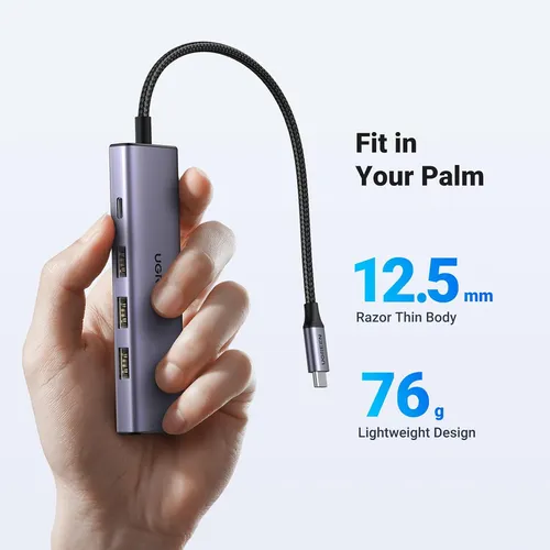 Bộ chuyển Type C To HDMI + 3*USB 3.0 + PD Power 4K@60Hz  Ugreen 15597