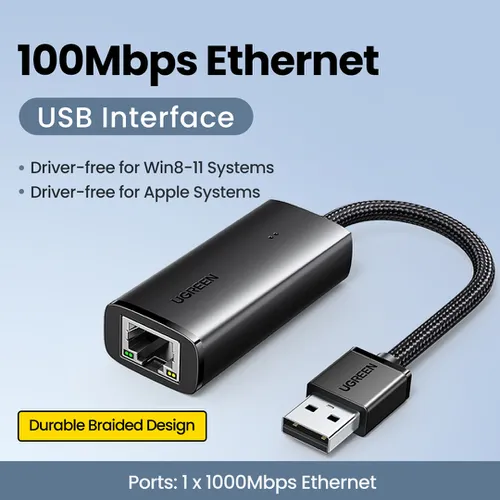 Cáp chuyển USB 2.0 to LAN 100Mbps Ugreen 15632 CM650