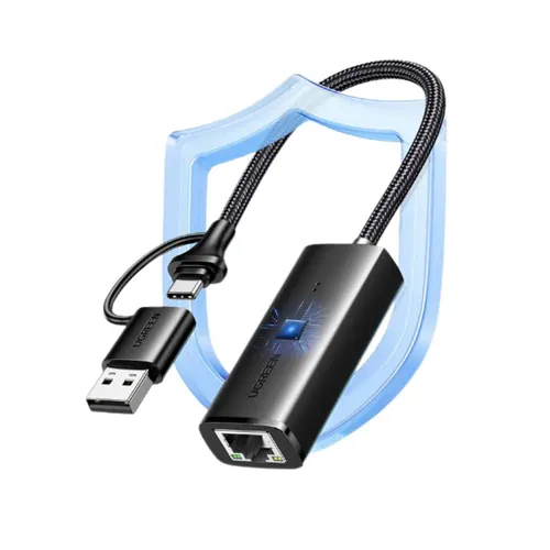 Cáp chuyển USB Type-C kèm USB-A sang cổng mạng Gigabit  Ugreen 15638 CM650
