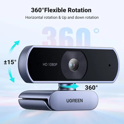 Webcam cắm dây USB dùng cho máy tính Full HD 1080@30Hz Ugreen 15728