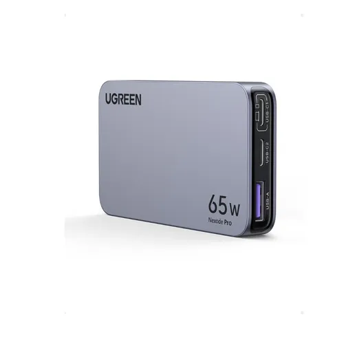 Sạc điện thoại 2 cổng USB-C và 1 USB Nexode Pro hỗ trợ GaN 65W màu ghi xám Ugreen 15817 X753