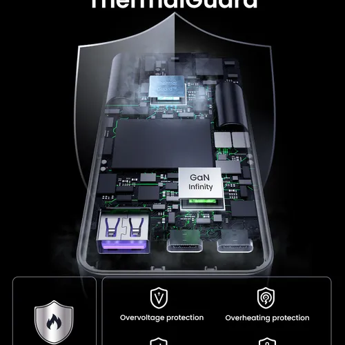 Sạc điện thoại 2 cổng USB-C và 1 USB Nexode Pro hỗ trợ GaN 65W màu ghi xám Ugreen 15817 X753