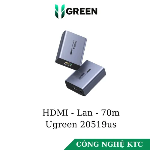 Bộ khuếch đại HDMI 70m qua cáp mạng Ugreen 20519