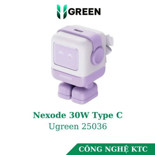 Củ sạc nhanh Nexode RG 30W Type C Màu tím Ugreen 25036