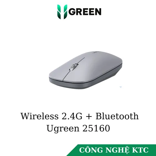 Chuột không dây Bluetooth 5.0 Im lặng 4000 DPI Ugreen 25160 MU001