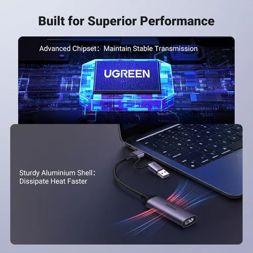 Thiết bị ghi hình HDMI to Type C / USB 2.0 Full HD 1080p@60Hz Ugreen 25854 CM716