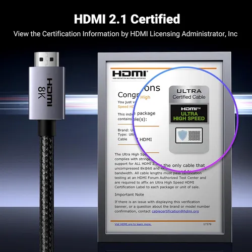 Cáp HDMI 2.1 dài 3m chuẩn 8K@60MHz Ugreen 25911