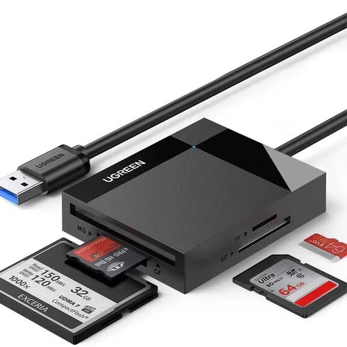 Đầu đọc thẻ USB 3.0 đa năng CF SD TF MS dài 0.5M Ugreen (30333)