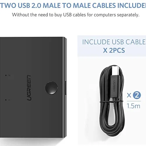 Bộ Chia USB 2.0 Cho 2 Máy Tính  Ugreen 30345