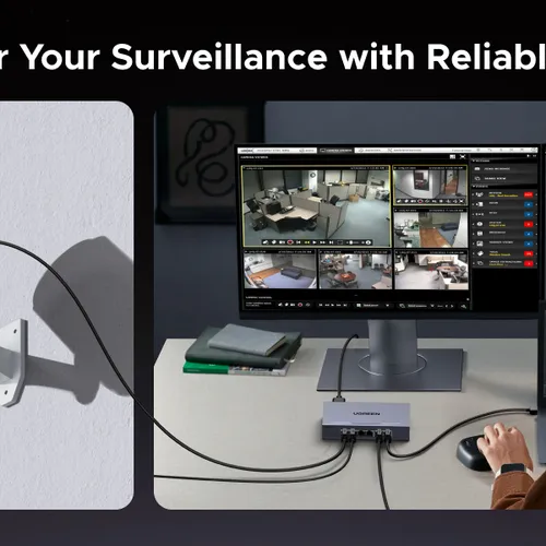 Bộ chia mạng gigabit 6 cổng hỗ trợ POE Ugreen 35371 CM741