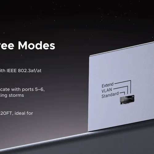 Bộ chia mạng gigabit 6 cổng hỗ trợ POE Ugreen 35371 CM741