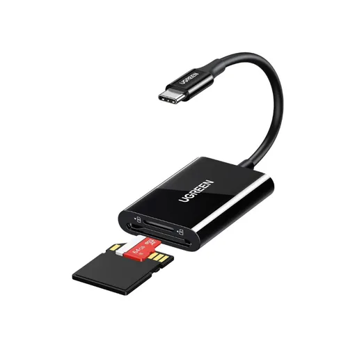 Đầu đọc thẻ TF + SD chân cắm USB-C 3.1 gen1 màu đen Ugreen 35622