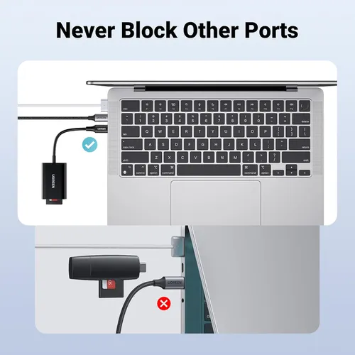 Đầu đọc thẻ TF + SD chân cắm USB-C 3.1 gen1 màu đen Ugreen 35622