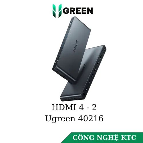 Bộ chia HDMI 4 ra 2 matrix hỗ trợ 1080p Ugreen 40216