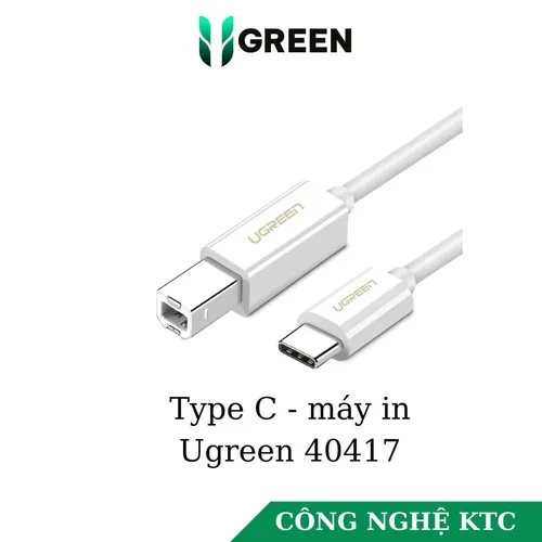 Cáp máy in USB Type C dài 1.5m Ugreen 40417