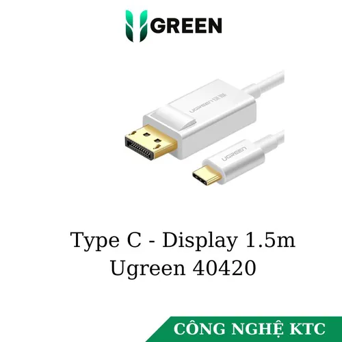 Cáp chuyển USB Type-C to Displayport dài 1,5m Ugreen 40420