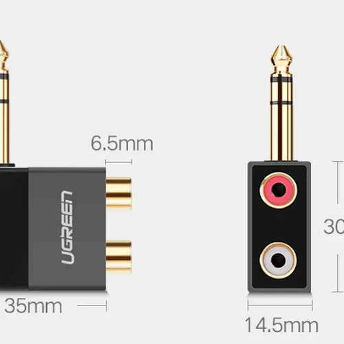 Đầu chuyển đổi 6.5mm to RCA (hoa sen)  Ugreen 40846
