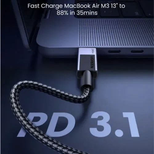 Cáp Sạc USB-C PD3.1 dài 2m sạc nhanh 5A PD 240W Ugreen  45068 L513