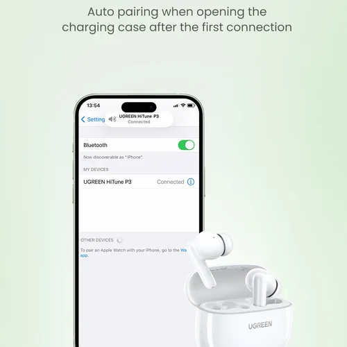 Tai nghe Bluetooth 5.4 Ugreen HiTune P3  màu trắng Ugreen 45110 WS207