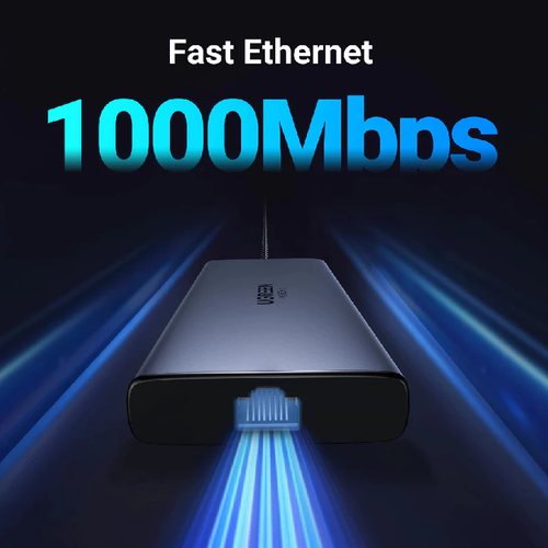 Bộ chuyển đổi USB-C sang USB-C PD+USB-A 3.2+USB-A 3.0+2xUSB-C 3.2+2xHDMI+LAN+SD+TF hỗ trợ 4K Ugreen 45380
