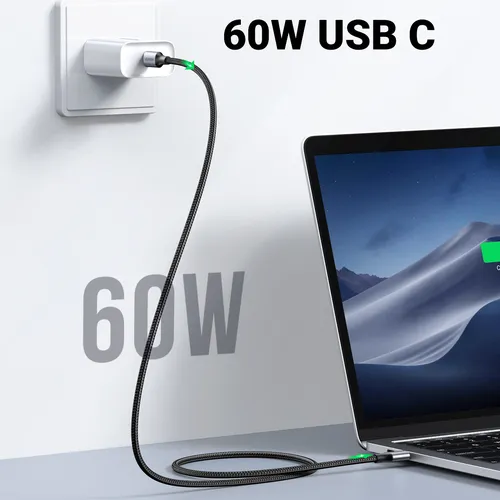Cáp sạc USB C  dài 1M PD 60W màu xám Ugreen 50150 US261