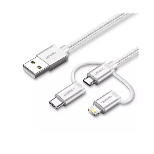 Cáp sạc Type-C+ Lightning + Micro USB dài 1.5m Ugreen 50203
