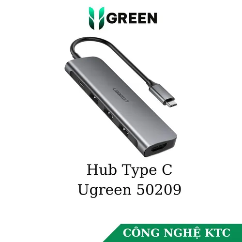 Bộ chuyển Type C to HDMI + Hub USB 3.0 Ugreen 50209