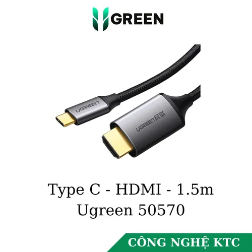 Cáp chuyển USB C to HDMI dài 1.5m hỗ trợ 4K 2K Ugreen 50570