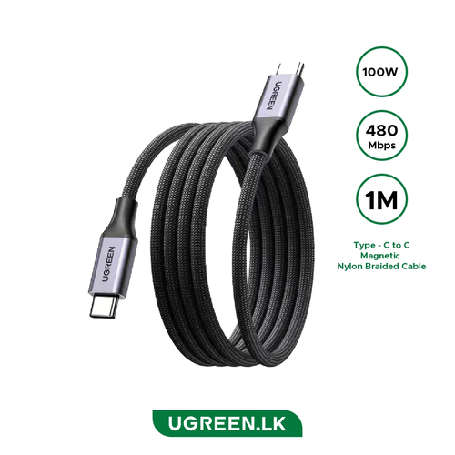Cáp sạc nhanh Type-C từ tính dài 1M 100W Ugreen 55517 L520