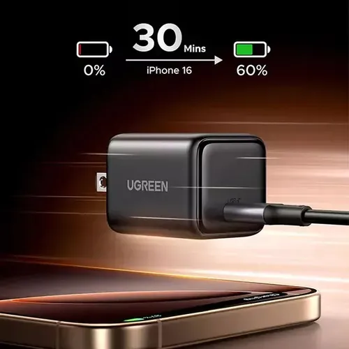 Sạc USB-C 1 cổng PD 30W công nghệ GaN Ugreen 55530 X513