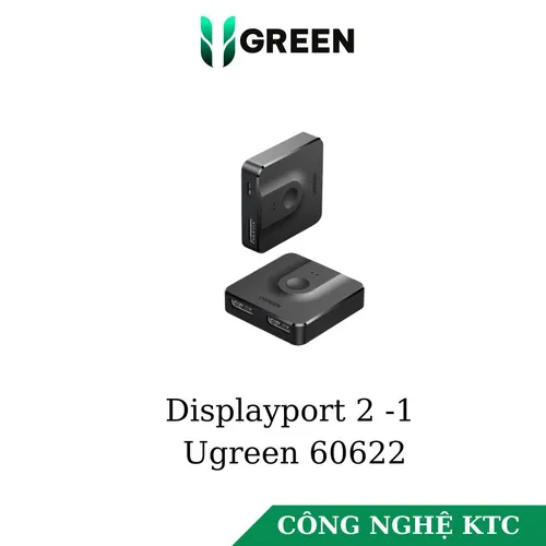 Bộ gộp Displayport 2 ra 1 hỗ trợ 4K Ugreen 60622