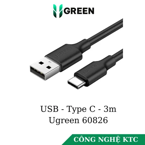 Cáp chuyển Type C to USB 2.0 dài 3M Ugreen 60826