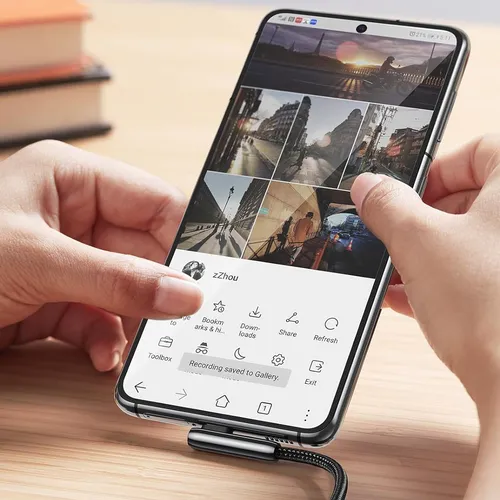 Cáp sạc Type C to USB 2.0 góc 90 dài 1m Ugreen 70413