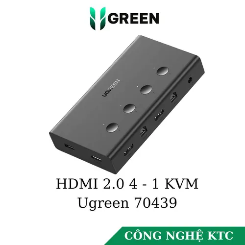 Bộ gộp HDMI 4 vào 1 chuẩn 2.0 hỗ trợ 4K Ugreen 70439