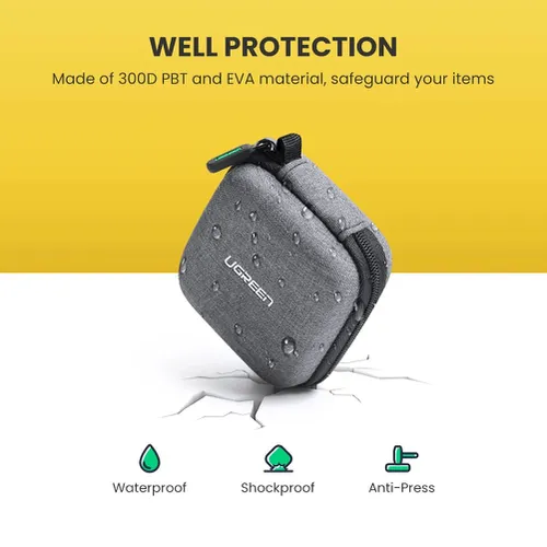 Hộp nhựa đựng tai nghe AirPods màu xám Ugreen 70577 LP128