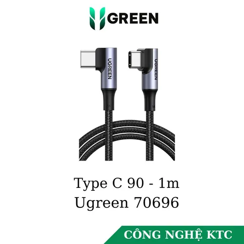 Cáp USB Type C dài 1m góc 90 PD 100W Ugreen 70696