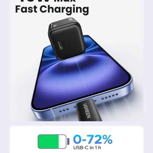 Sạc USB-C 1 cổng PD 25W công nghệ GaN Ugreen 75955 X517