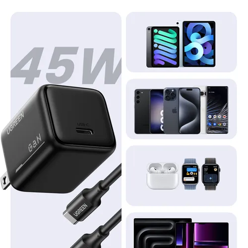 Sạc USB-C 1 cổng PD 25W công nghệ GaN Ugreen 75955 X517