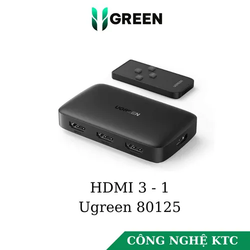Bộ gộp HDMI 3 ra 1 hỗ trợ 4K  Ugreen 80125