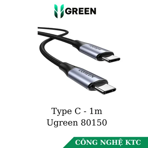 Cáp USB Type-C 3.1 GEN2 dài 1M tốc độ 10Gbps hỗ trợ 4K@60Hz PD 100W Ugreen 80150